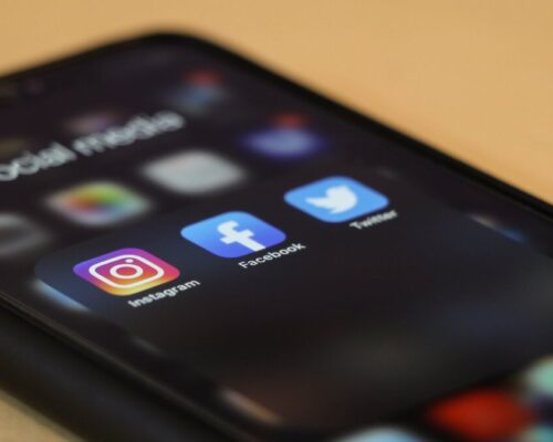 phone displaying social media apps